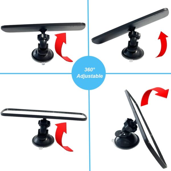 adjustable hinge and suction cup mount