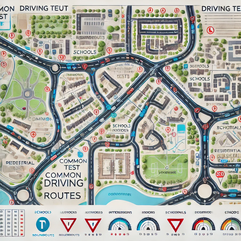 Driving test routes near me